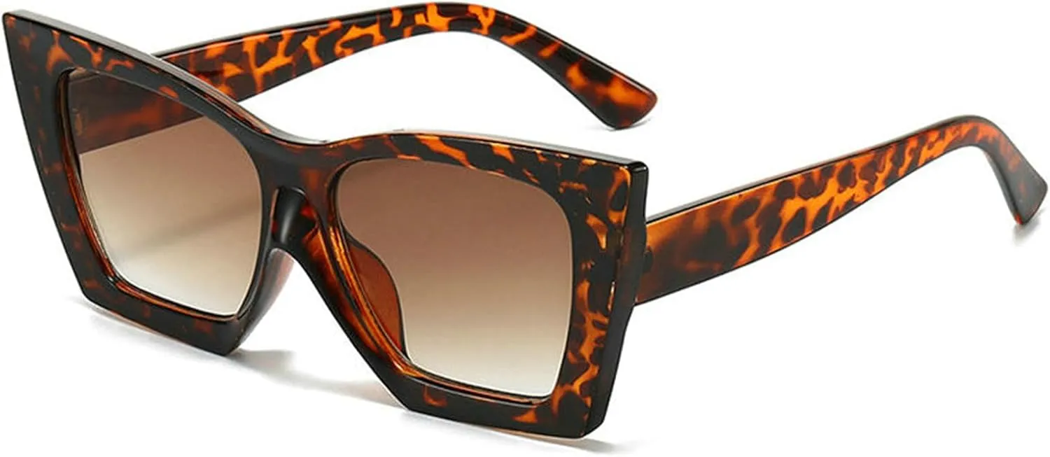 willochra Vintage cat eye Sunglasses Women Men Fashion Square Big Frame Sun Glasses Female Designer Retro Shades