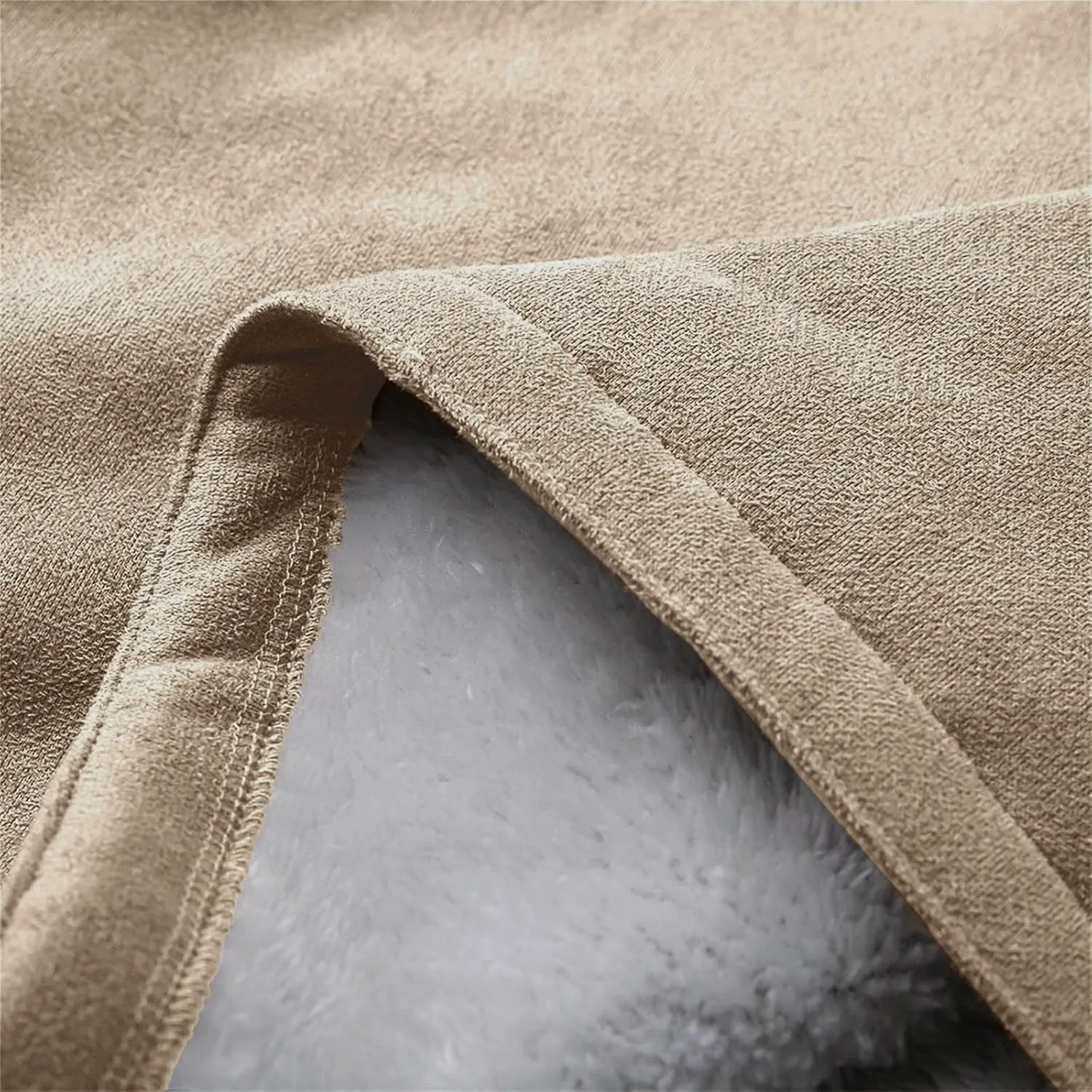 Winter Jackets for Women Sherpa Lined Suede Coat Thick Hooded Jacket Plus Size Parka Coat Warm Outerwear with Pockets