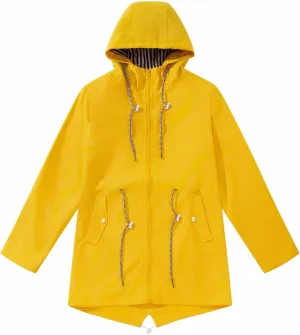 Women Casual Ligtweight Military Jackets Anorak Utility Drawstring Waist Hoodie Zip Up Fall Rain Jackets with Pockets
