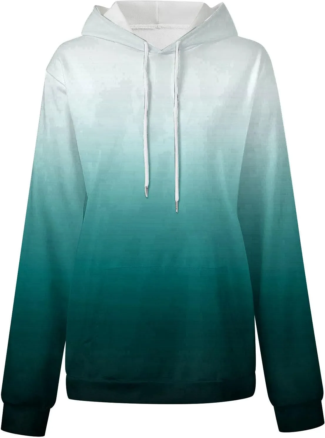 Women Oversized Hoodies&Sweatshirt,Fashion Gradient/Floral Pattern Drawstring Hooded Pullover Tops Fall Clothes