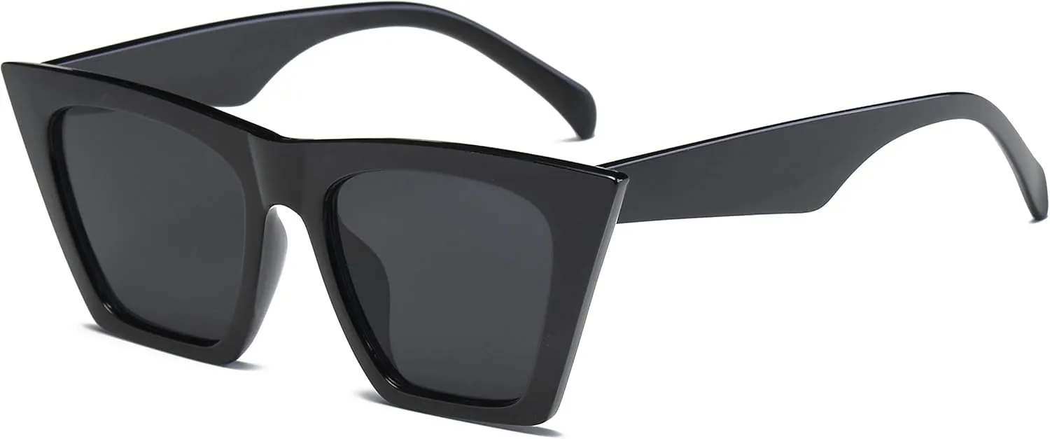Women Vintage Square Lens Cat Eye Sunglasses Trendy Cateye Frame Eyewear UV400