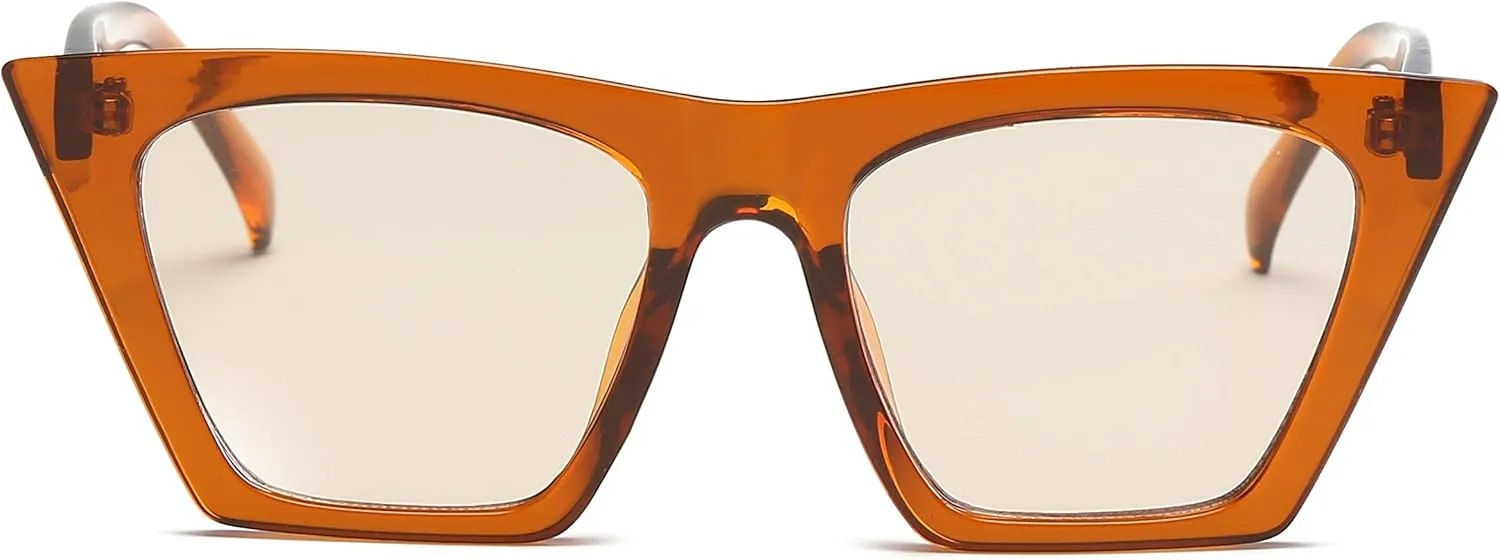 Women Vintage Square Lens Cat Eye Sunglasses Trendy Cateye Frame Eyewear UV400