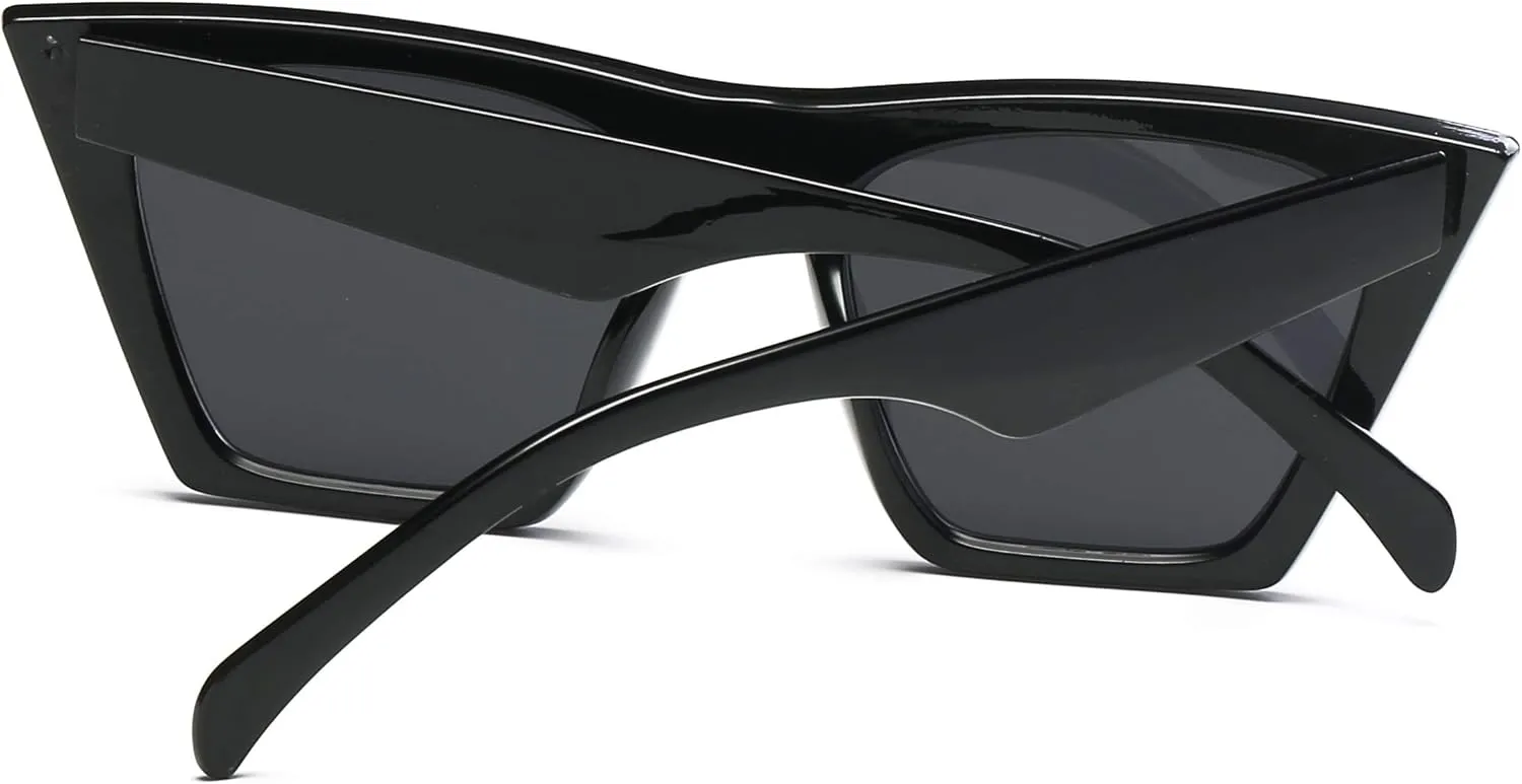Women Vintage Square Lens Cat Eye Sunglasses Trendy Cateye Frame Eyewear UV400