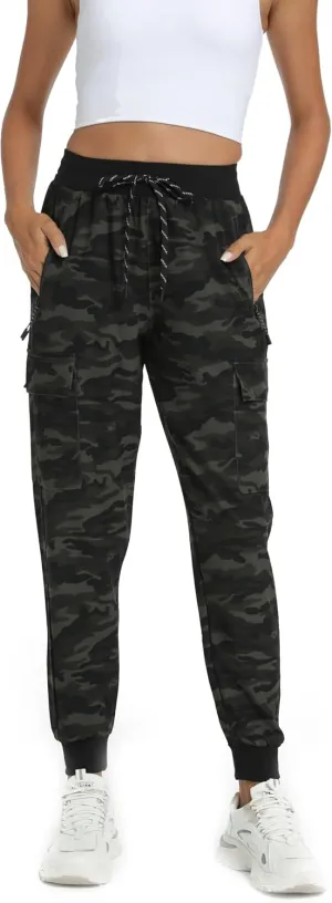 Womens Cargo Pants with Pockets-Lightweight Quick Dry Water Resistant Hiking Pants for Travel Casual Athletic and Outdoor