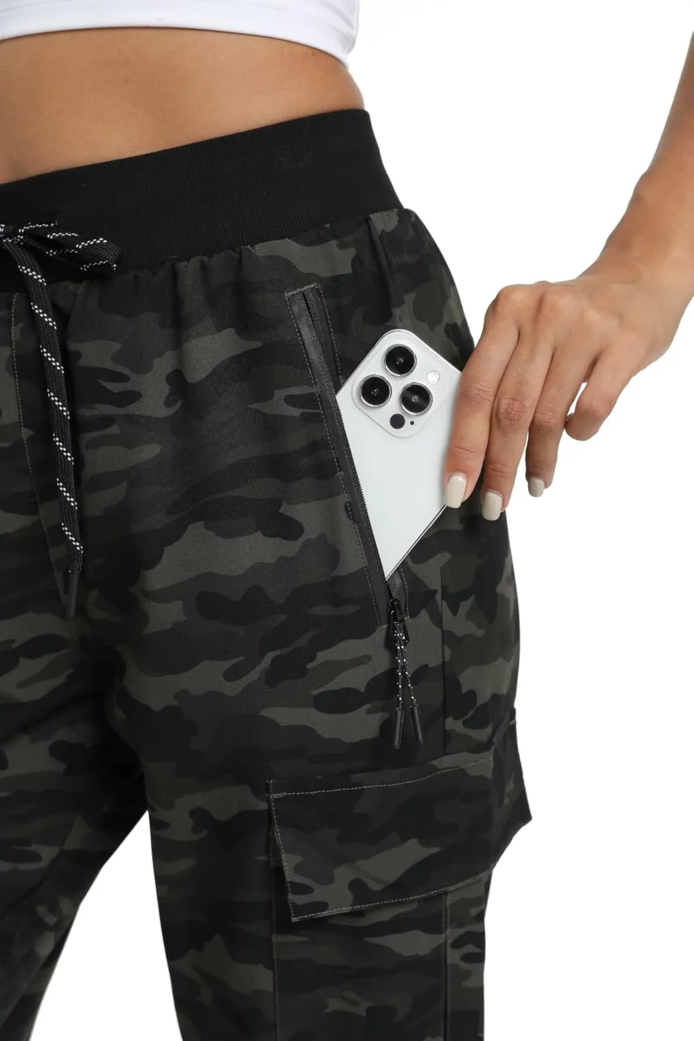 Womens Cargo Pants with Pockets-Lightweight Quick Dry Water Resistant Hiking Pants for Travel Casual Athletic and Outdoor