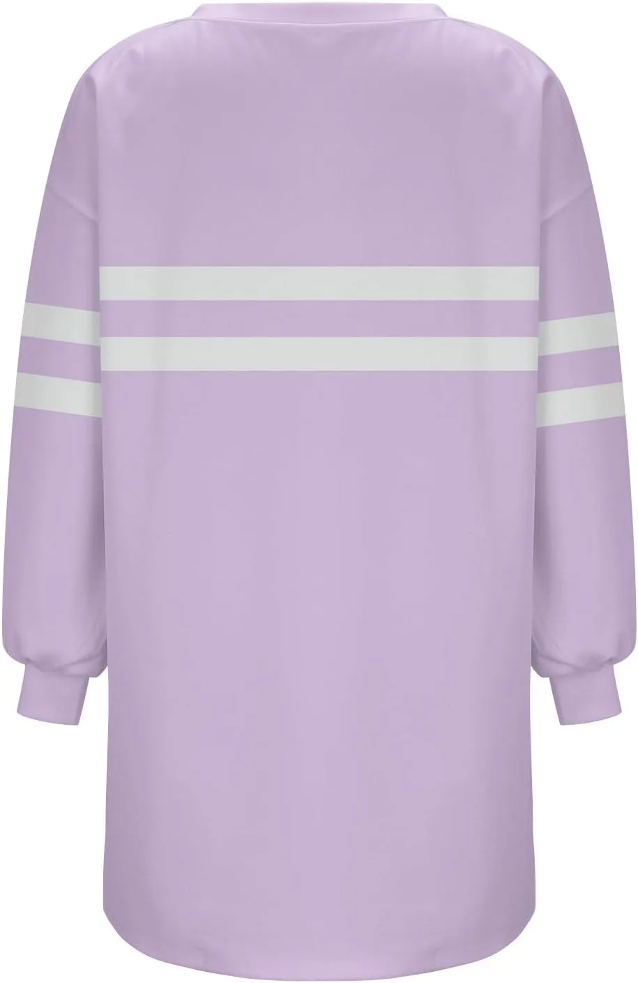 Womens Casual Crewneck Sweatshirt Long Sleeve Tops Stripes Cute Pullover Loose Fit Oversized Outfits