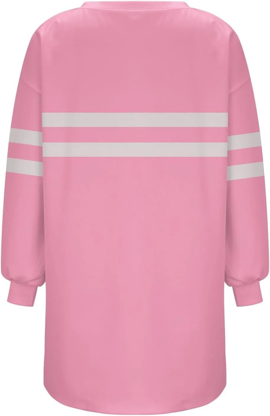 Womens Casual Crewneck Sweatshirt Long Sleeve Tops Stripes Cute Pullover Loose Fit Oversized Outfits