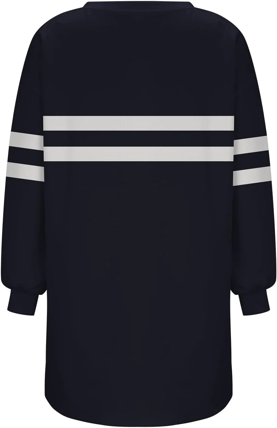 Womens Casual Crewneck Sweatshirt Long Sleeve Tops Stripes Cute Pullover Loose Fit Oversized Outfits