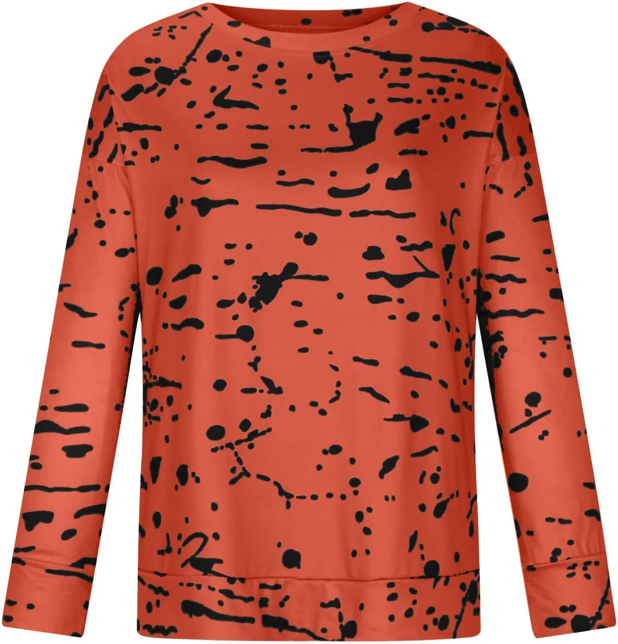 Women's Casual Long Sleeve Sweatshirt Crewneck Casual Loose Fit Graphic Printed Vintage Pullover Tops Fashion Fall 2024