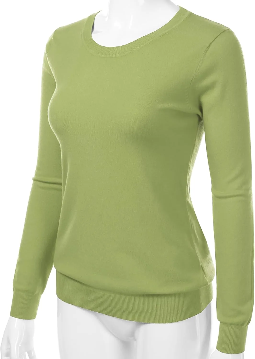 Women's Crewneck Long Sleeve Pullover Premium Soft Knit Sweater (S-XXL)