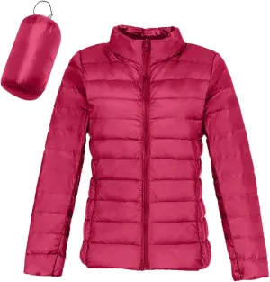 Womens Cropped Puffer Quilted Jacket Women's Down Jackets & Parkas Waterproof Packable Puffer Jacket Women Plus Size Womens Puffer Jacket Parkas for Women Waterproof Puffer Multi Color