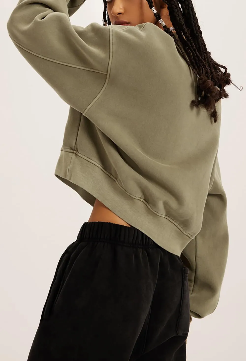 Womens Cropped Sweatshirt Athletic Cropped Essentials Hoodie Sweatshirts For Women Long Sleeves