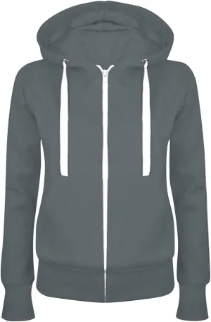 Women's Full Zip Up Plush Hoodies 2024 Fall Casual Long Sleeve Hooded Sweatshirts Fashion Sports Loose Fit Jackets
