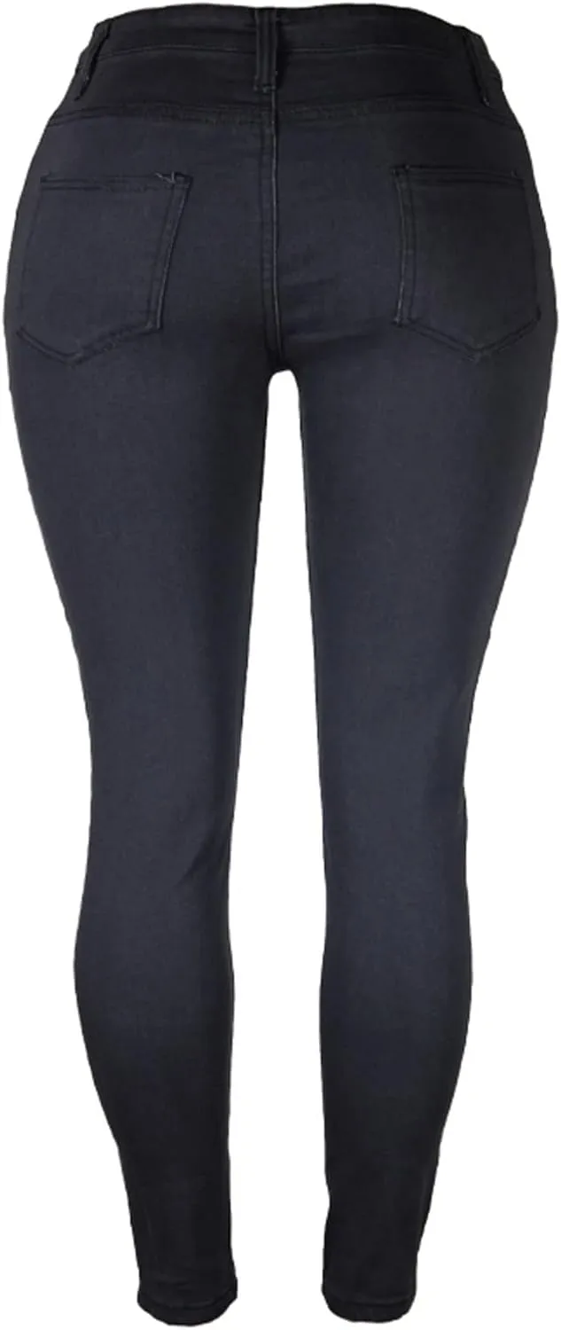 Women's High-Rise Ankle Skinny Jeans Stretch Butt Lifting Skinny Jeans Casual Slim Fit Leg Pull on Jeans Denim Pants