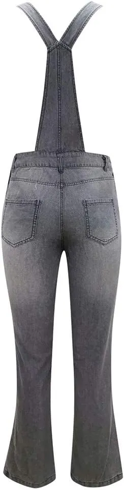 Women's High Waisted Jeans Rompers Overalls Denim Bib Jeans Washed Denim Women's Jeans Jeans for Woman Mom Jeans Low