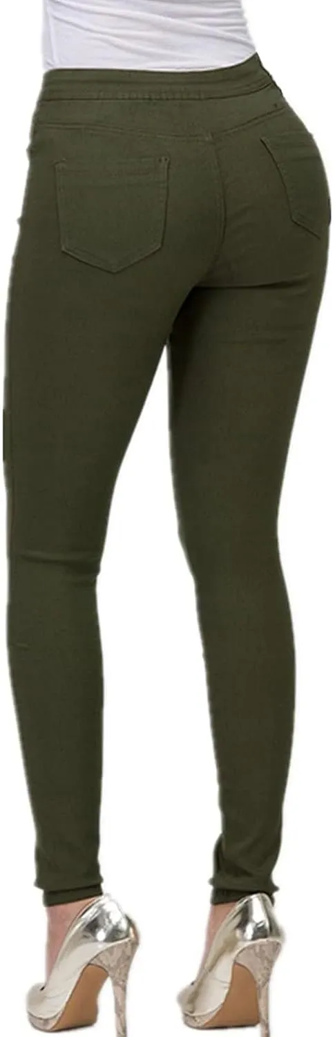 Women's High Waisted Skinny Denim Jeans Hyper Ultra Stretch Comfy Skinny Work Casual Trousers Butt Lifting Jeans