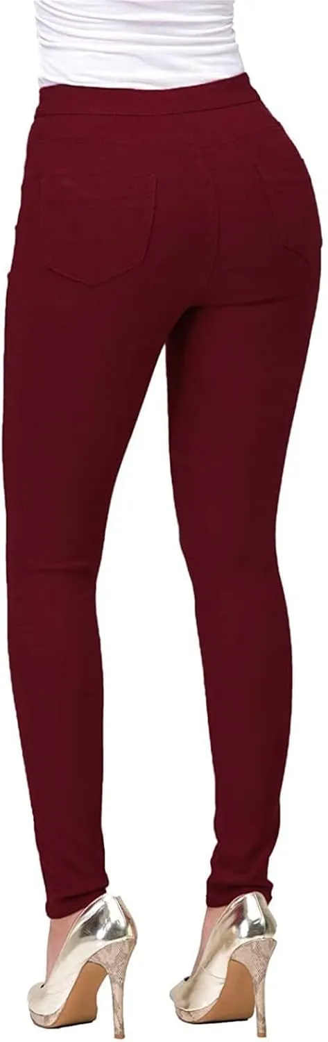 Women's High Waisted Skinny Denim Jeans Hyper Ultra Stretch Comfy Skinny Work Casual Trousers Butt Lifting Jeans