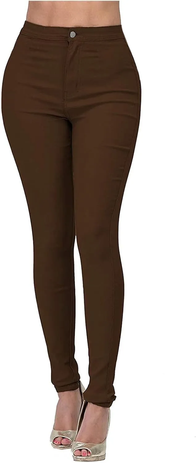 Women's High Waisted Skinny Denim Jeans Hyper Ultra Stretch Comfy Skinny Work Casual Trousers Butt Lifting Jeans