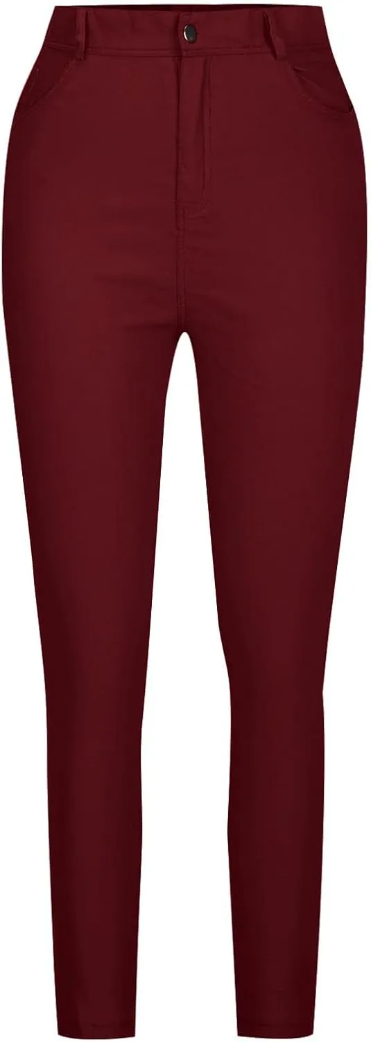 Women's High Waisted Skinny Denim Jeans Hyper Ultra Stretch Comfy Skinny Work Casual Trousers Butt Lifting Jeans