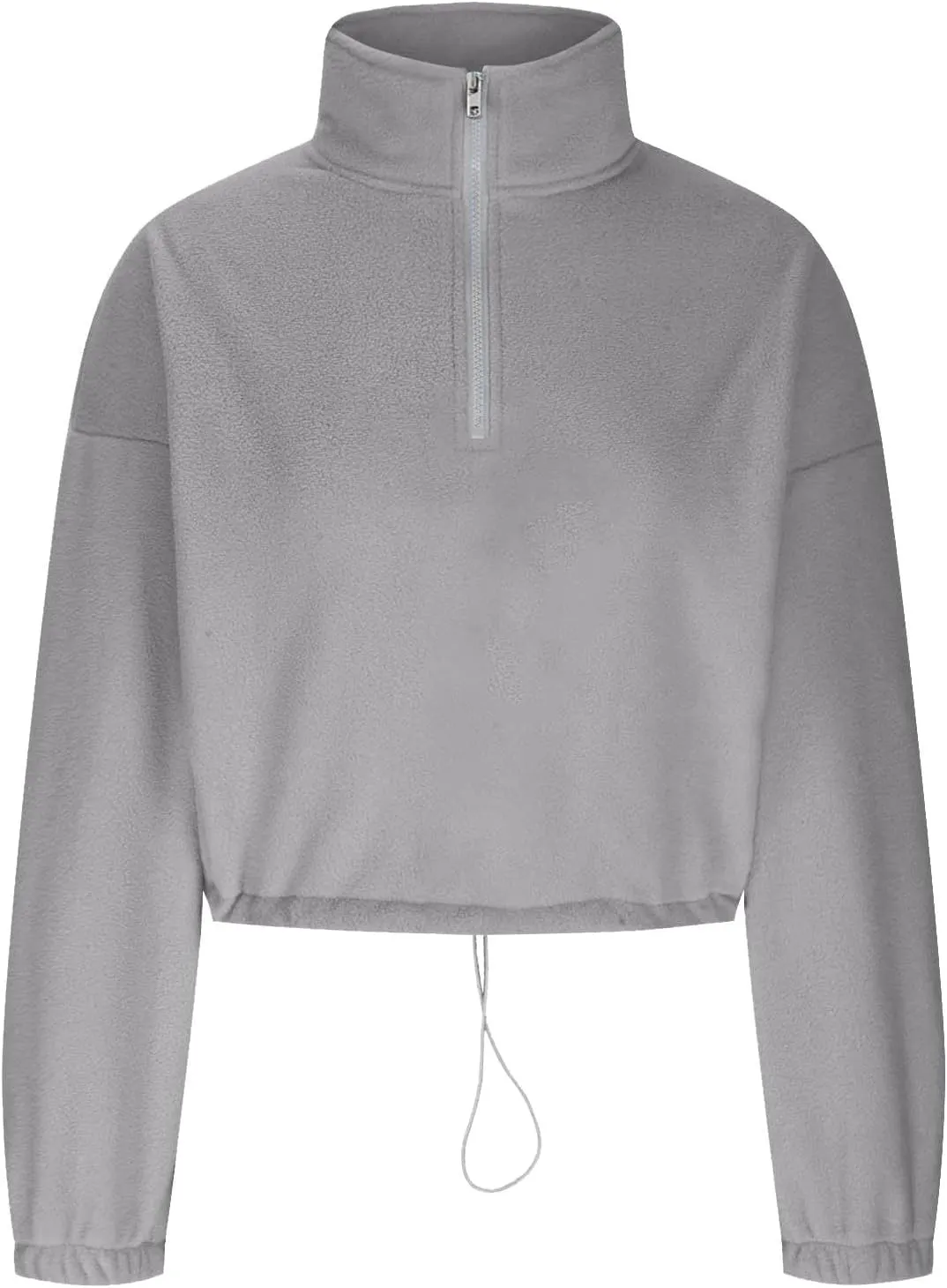 Womens Quarter Zip Hoodies Cropped Sweatshirts Long Sleeve Fleece Half Zip Sweatshirts Fall Outfits Clothes Pullover