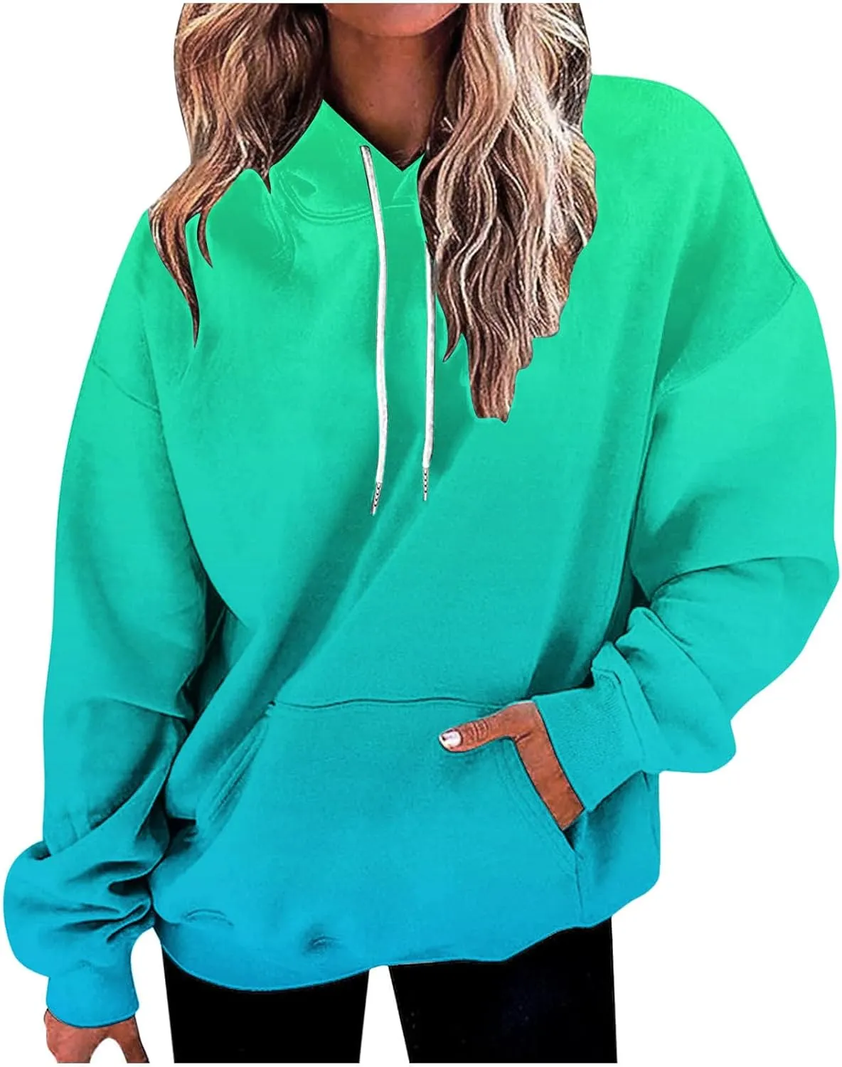 Womens Sweatshirts Hoodies Crewneck Oversized Pullover Sweaters Tie Dye Comfy Fall Outfits 2023 Y2k Clothes