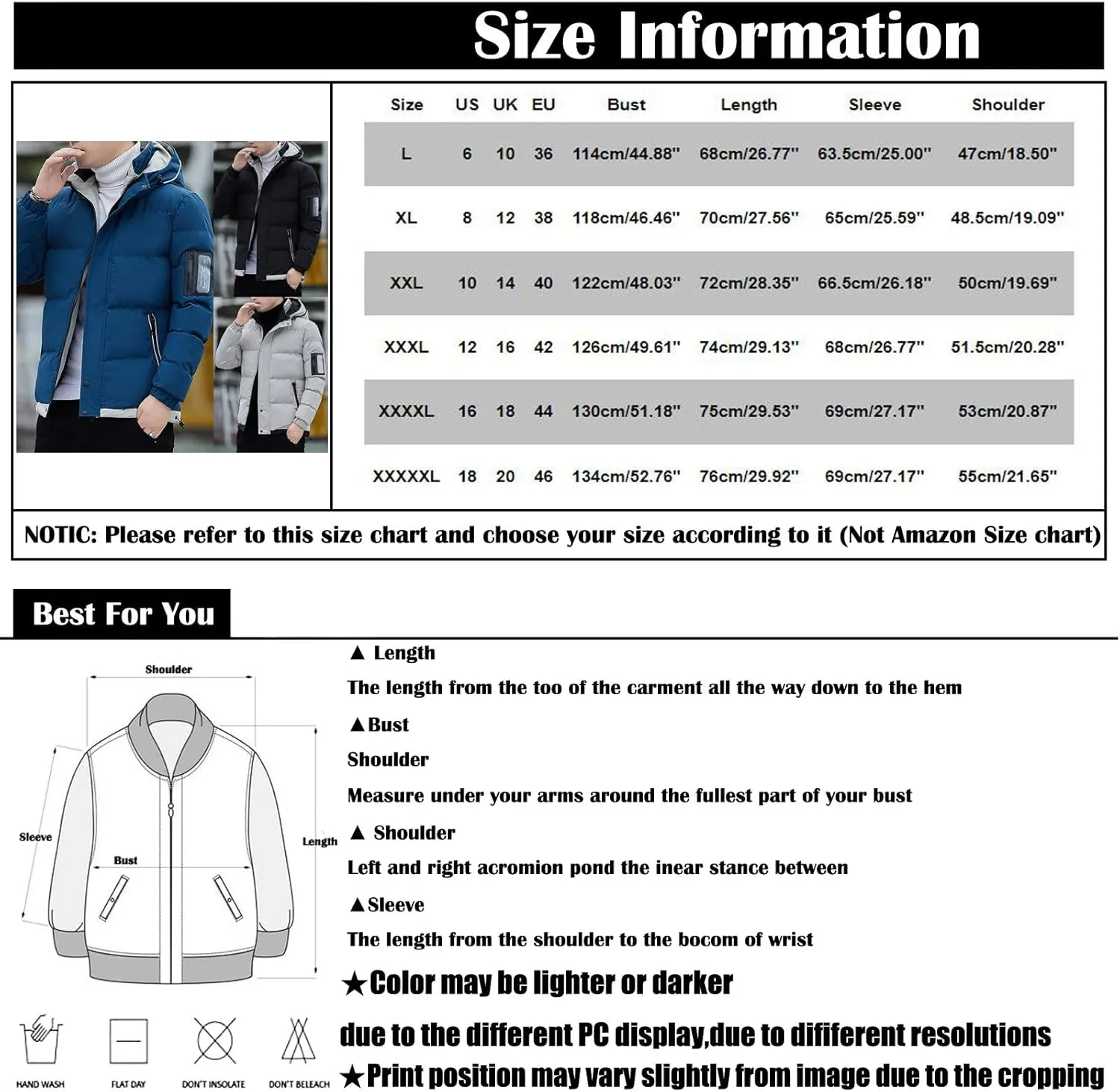 Ymosrh Winter Jackets for Men Zipper Pocket Down Jacket Plus Thickened Coat Jacket Tops Mens Coats and Jackets