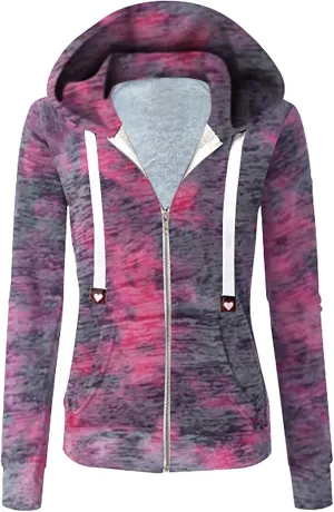 YRAETENM Tie Dye Hoodie for Women Long Sleeve Drawstring Pullover Tops Oversized Hooded Sweatshirts Fall Outfits with Pocket