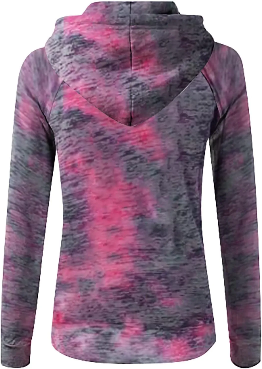 YRAETENM Tie Dye Hoodie for Women Long Sleeve Drawstring Pullover Tops Oversized Hooded Sweatshirts Fall Outfits with Pocket